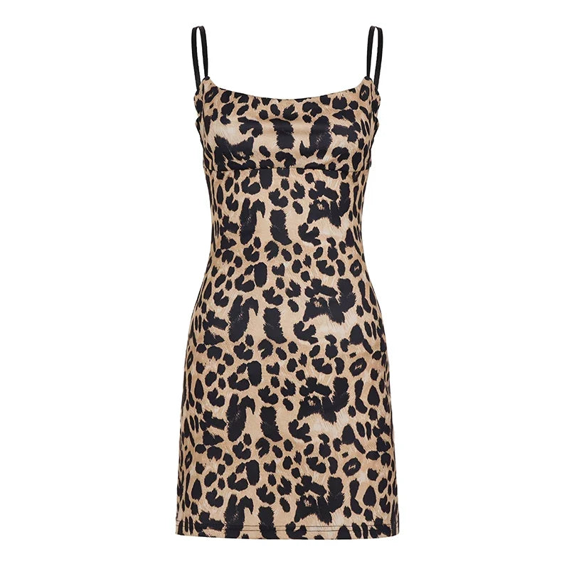 Nyla Leopard Backless Mini Dress