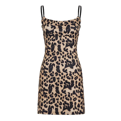 Nyla Leopard Backless Mini Dress