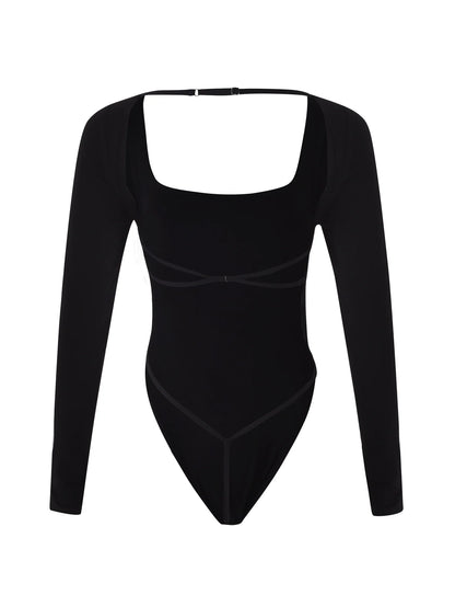 Oaklynn Backless Long Sleeve Bodysuit