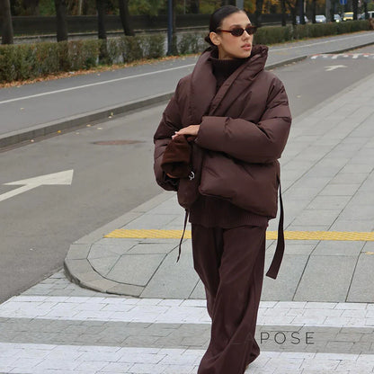 Paisleigh Belted Puffer Jacket