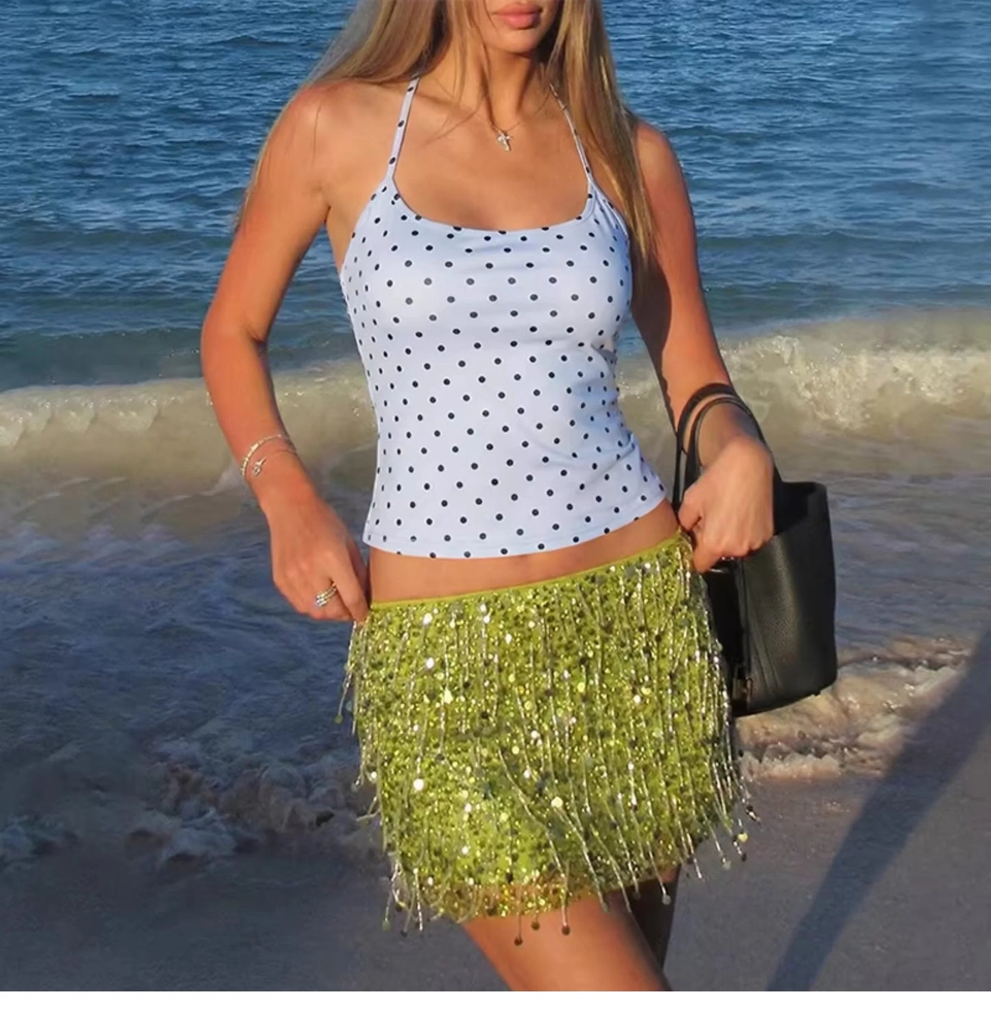 Polka Dot Halter Top