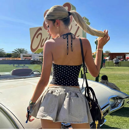 Polka Dot Halter Top