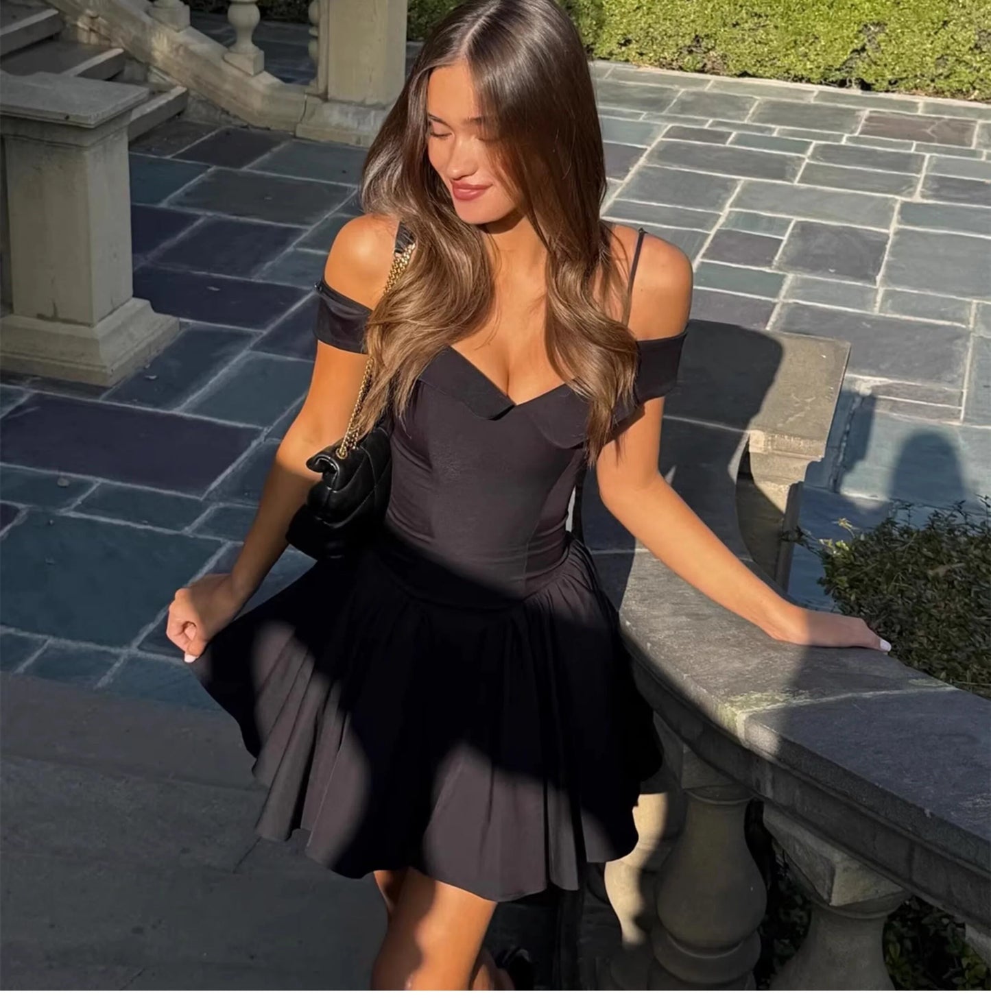 Puff Sleeve Mini Dress