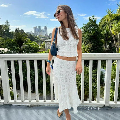 Quetzaly Crochet Skirt Set