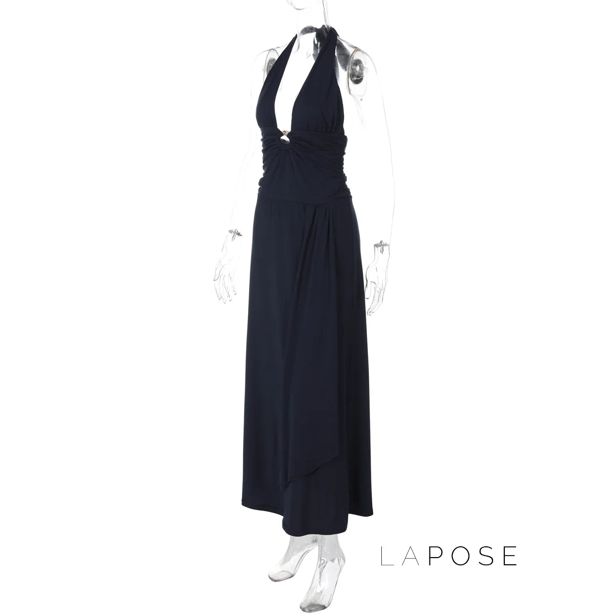 Raelee Halter Ruched Maxi Dress