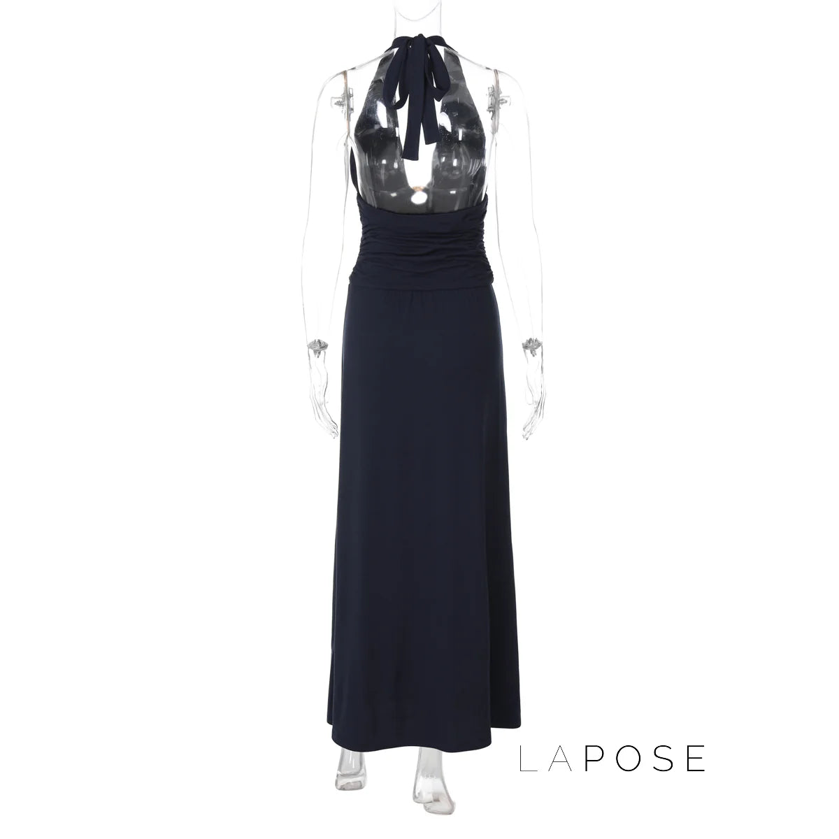 Raelee Halter Ruched Maxi Dress