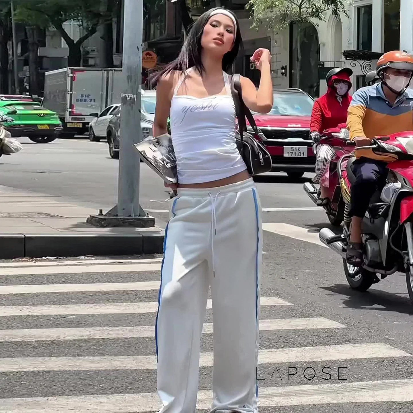 Raeya White Knit Pants
