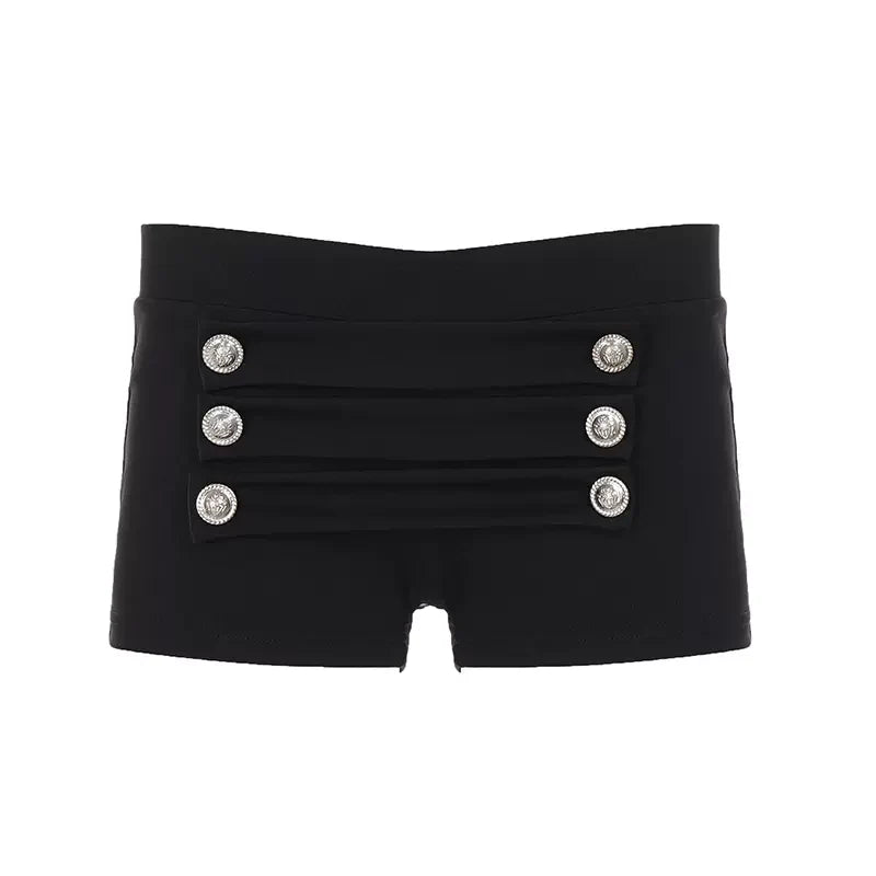 Rosalie Low Rise Button Shorts