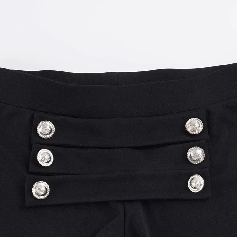 Rosalie Low Rise Button Shorts
