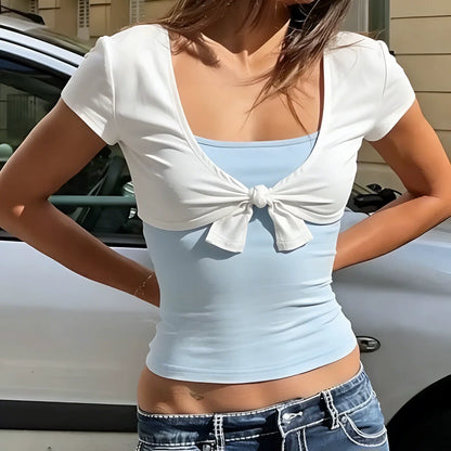 Runa Tie Front Shrug Top