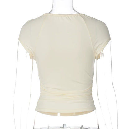 Ryan Cut-Out Tie Front Tee