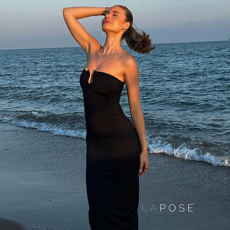 Sadee Strapless Bodycon Maxi Dress