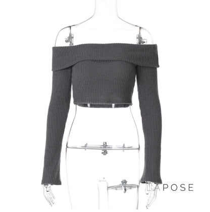 Samaria Ribbed Off Shoulder Top