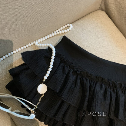 Sania A-Line Tiered Mini Skirt