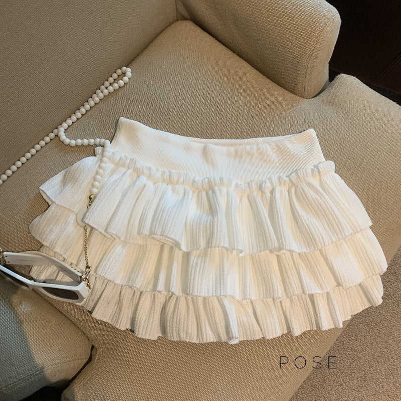 Sania A-Line Tiered Mini Skirt