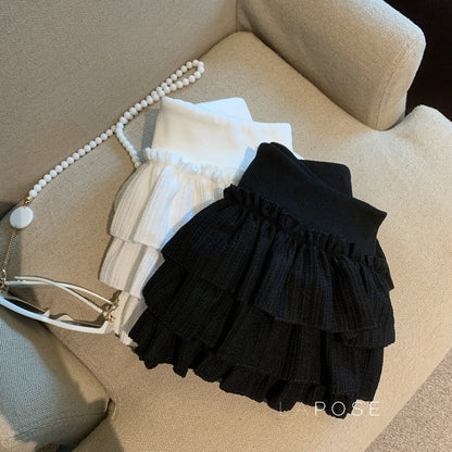 Sania A-Line Tiered Mini Skirt
