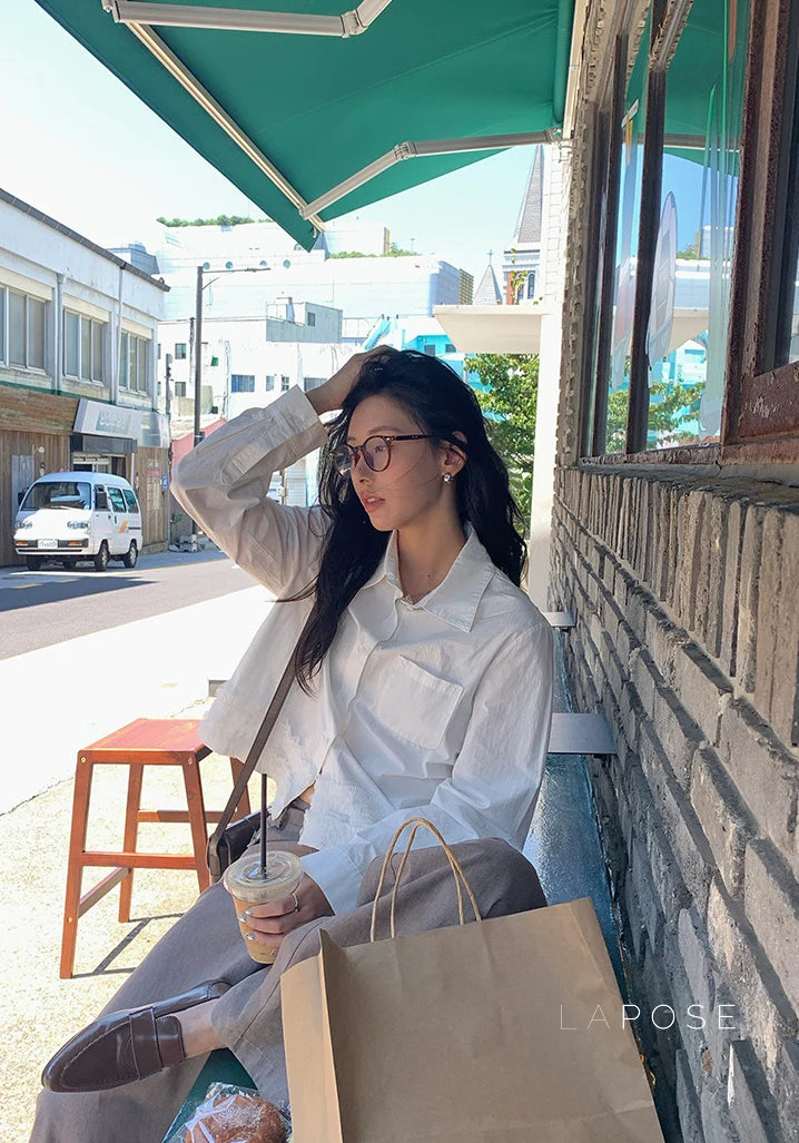 Sanya Cropped Ruffled Shirt
