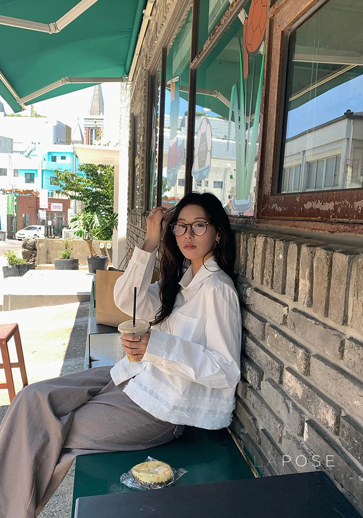 Sanya Cropped Ruffled Shirt