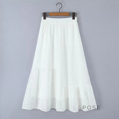 Saray Embroidered Cutout Skirt Set
