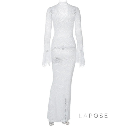 Sariyah Sheer Lace Maxi Dress
