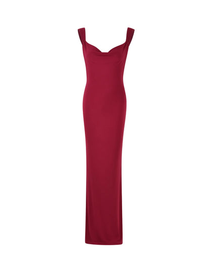 Sasha Satin Bow Maxi Dress
