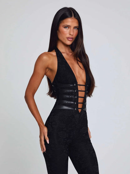 Sawyer Lace Mesh Jumpsuit
