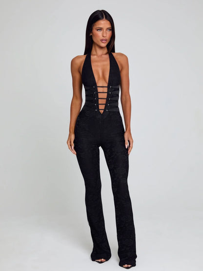 Sawyer Lace Mesh Jumpsuit