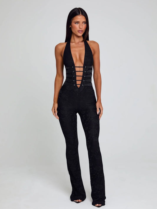 Sawyer Lace Mesh Jumpsuit