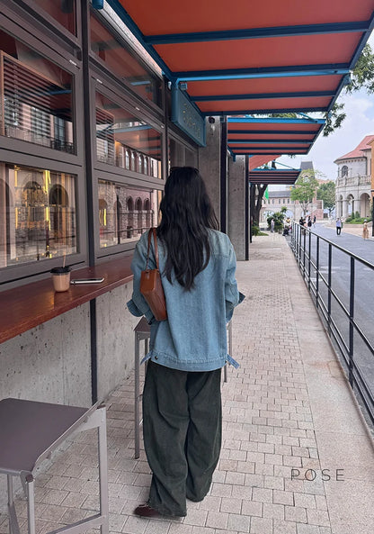Saydee Panelled Washed Denim Jacket