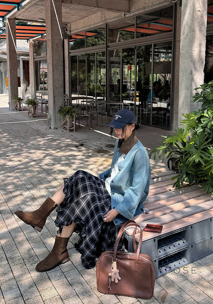 Saydee Panelled Washed Denim Jacket