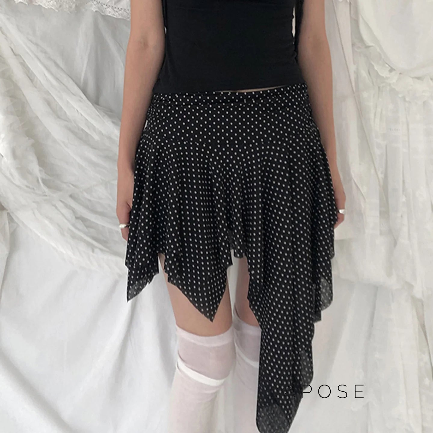 Sephora Asymmetric Polka Skirt
