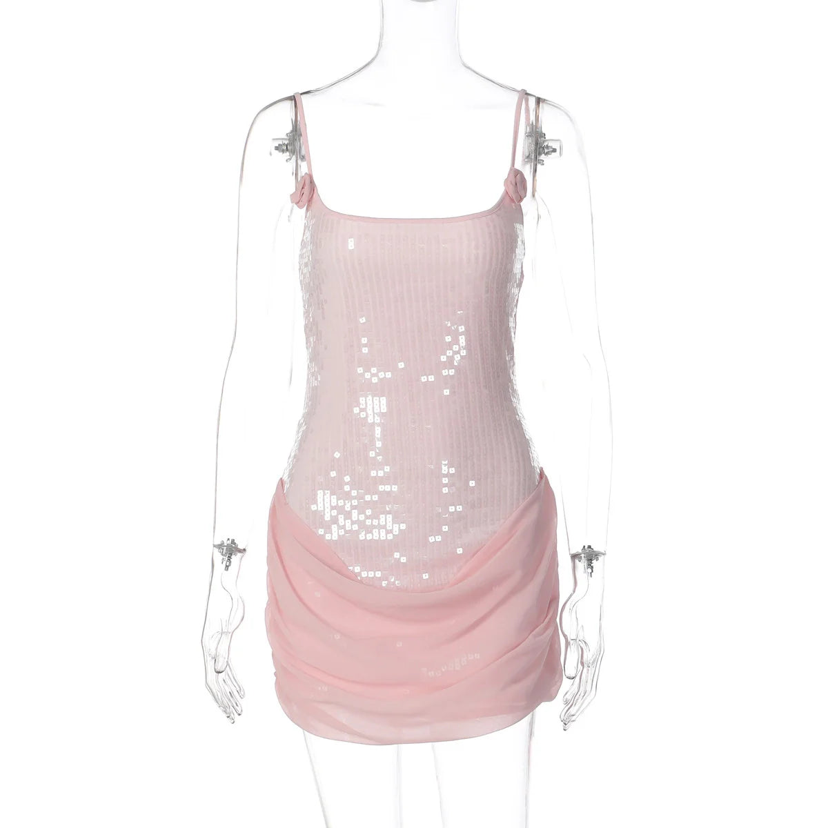 Sequin Floral Bodycon Mini Dress
