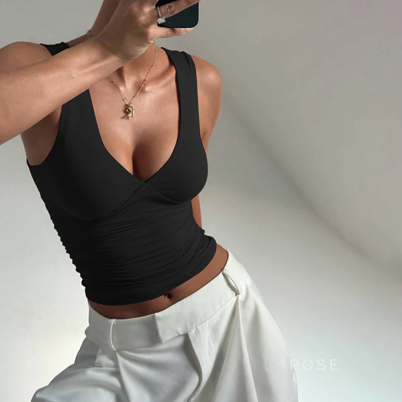 Shaina Ruched Racerback Tank
