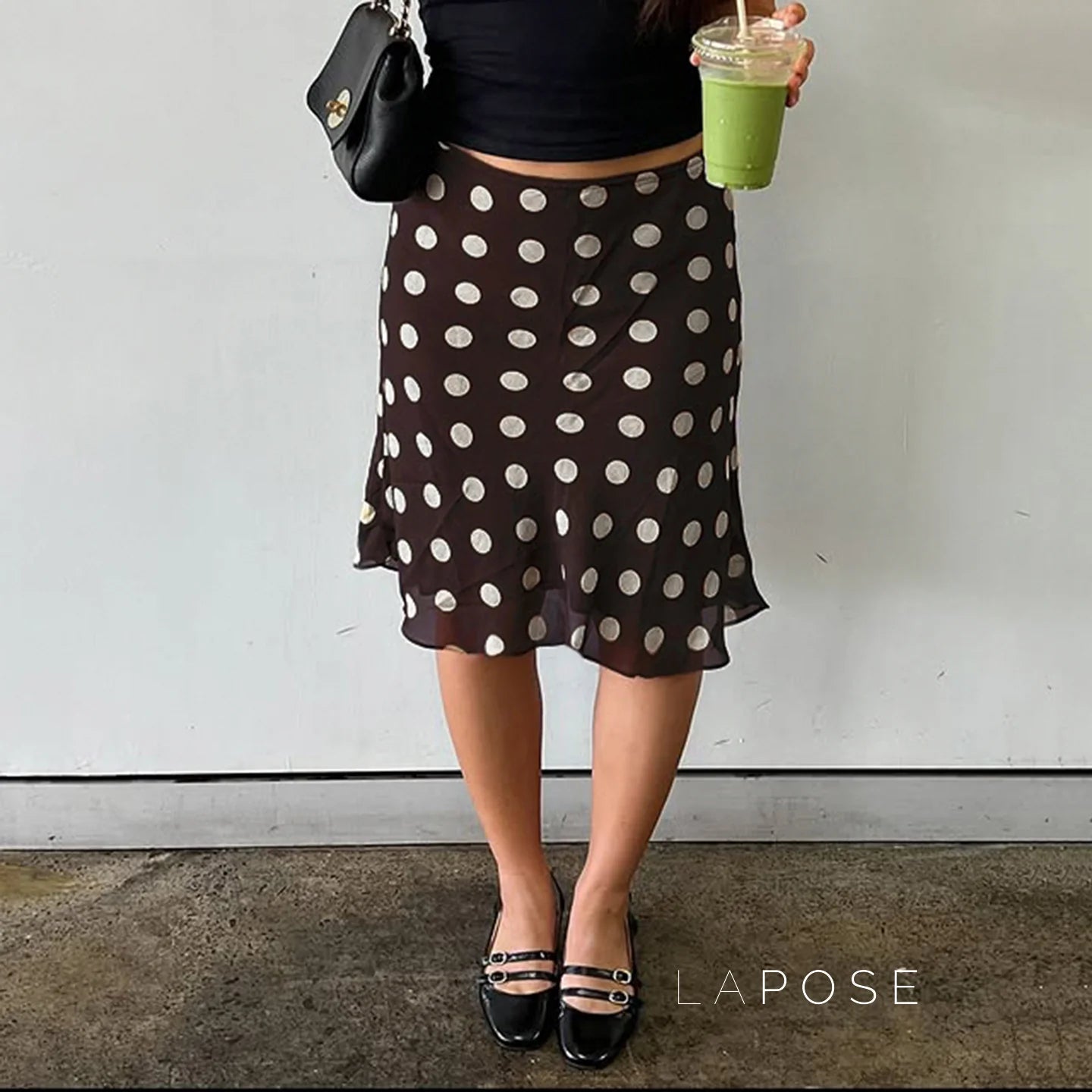 Sia Polka Dot Mesh Skirt