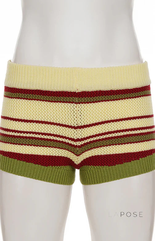 Silvia Striped Knit Shorts