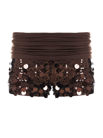 Solana Sequin Ruched Shorts