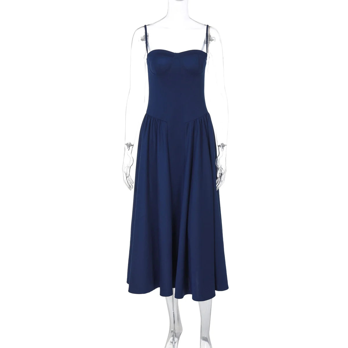 Square Neck Midi Slip Dress
