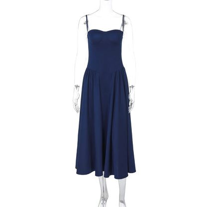 Square Neck Midi Slip Dress