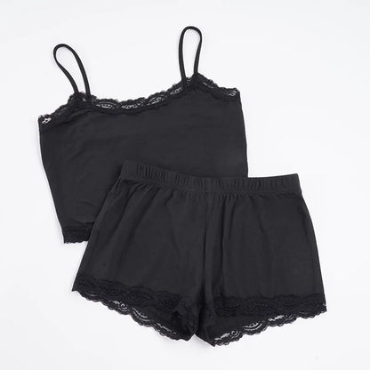 Suzanne Lace Trim Cami Set