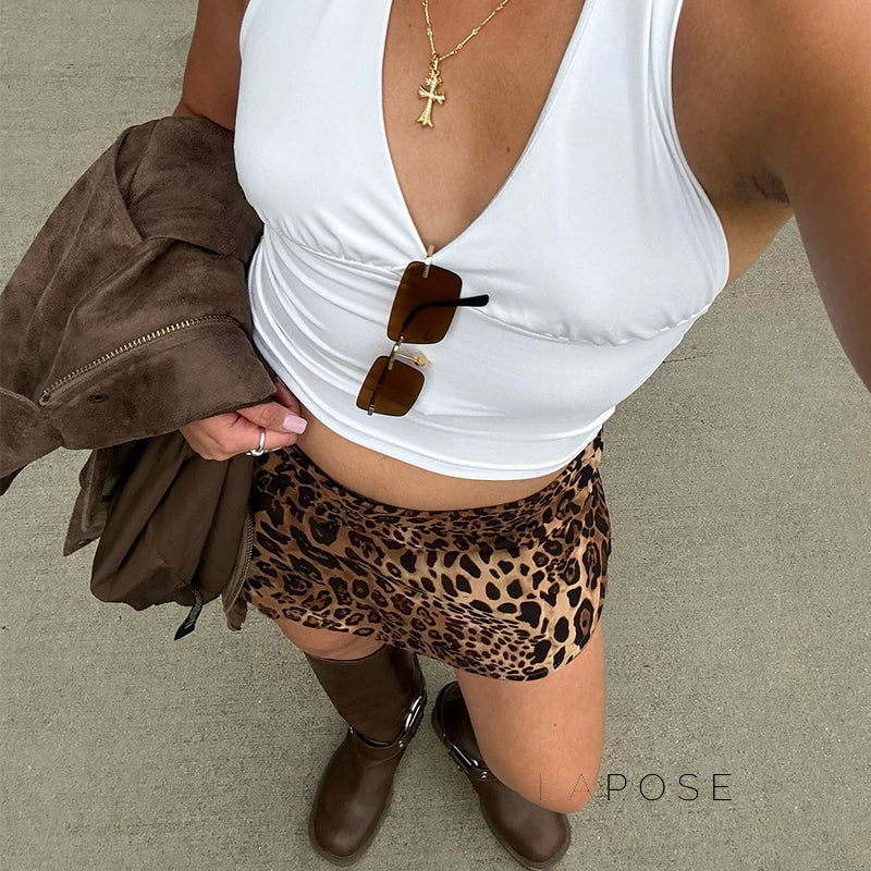 Tallulah Leopard Mini Skirt