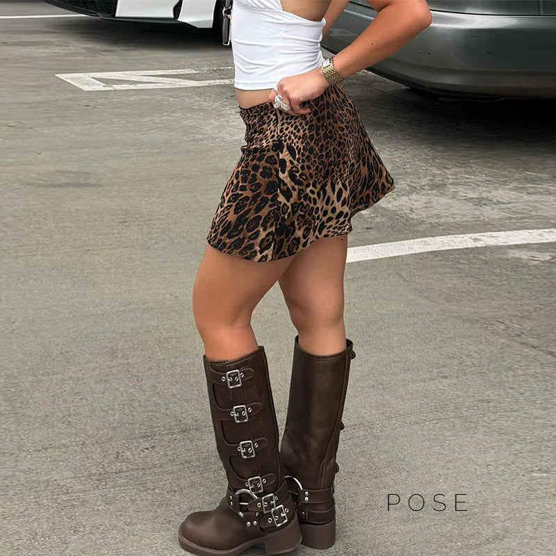 Tallulah Leopard Mini Skirt