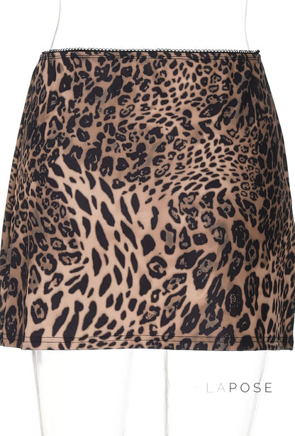 Tallulah Leopard Mini Skirt