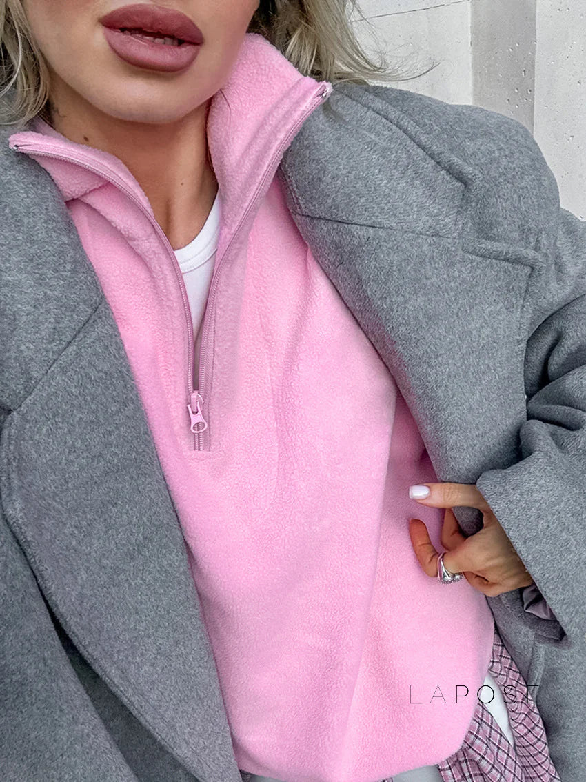 Talya Long Sleeve Polo Sweatshirt