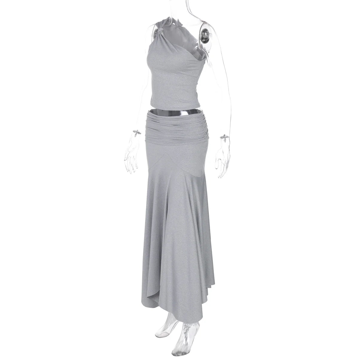 Taryn Ribbed Twist Skirt Set