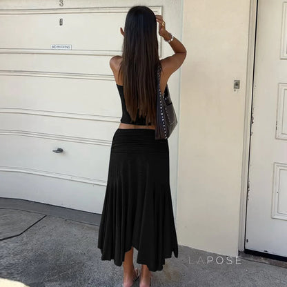 Taryn Ribbed Twist Skirt Set