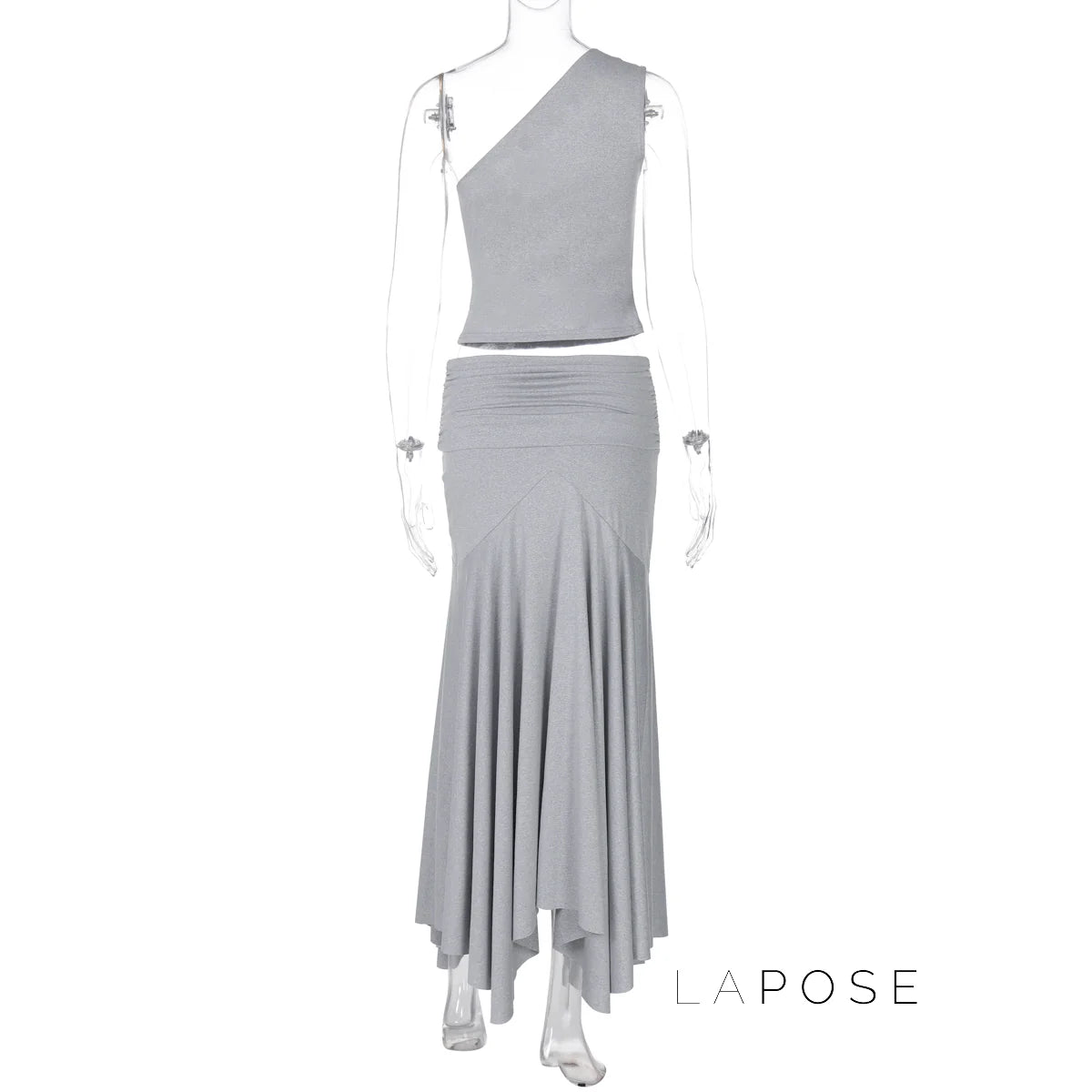 Tatum One-Shoulder Midi Skirt Set