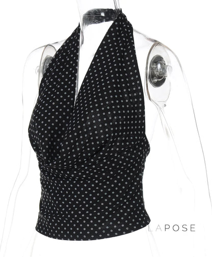 Tatum Polka Dot Halter Top
