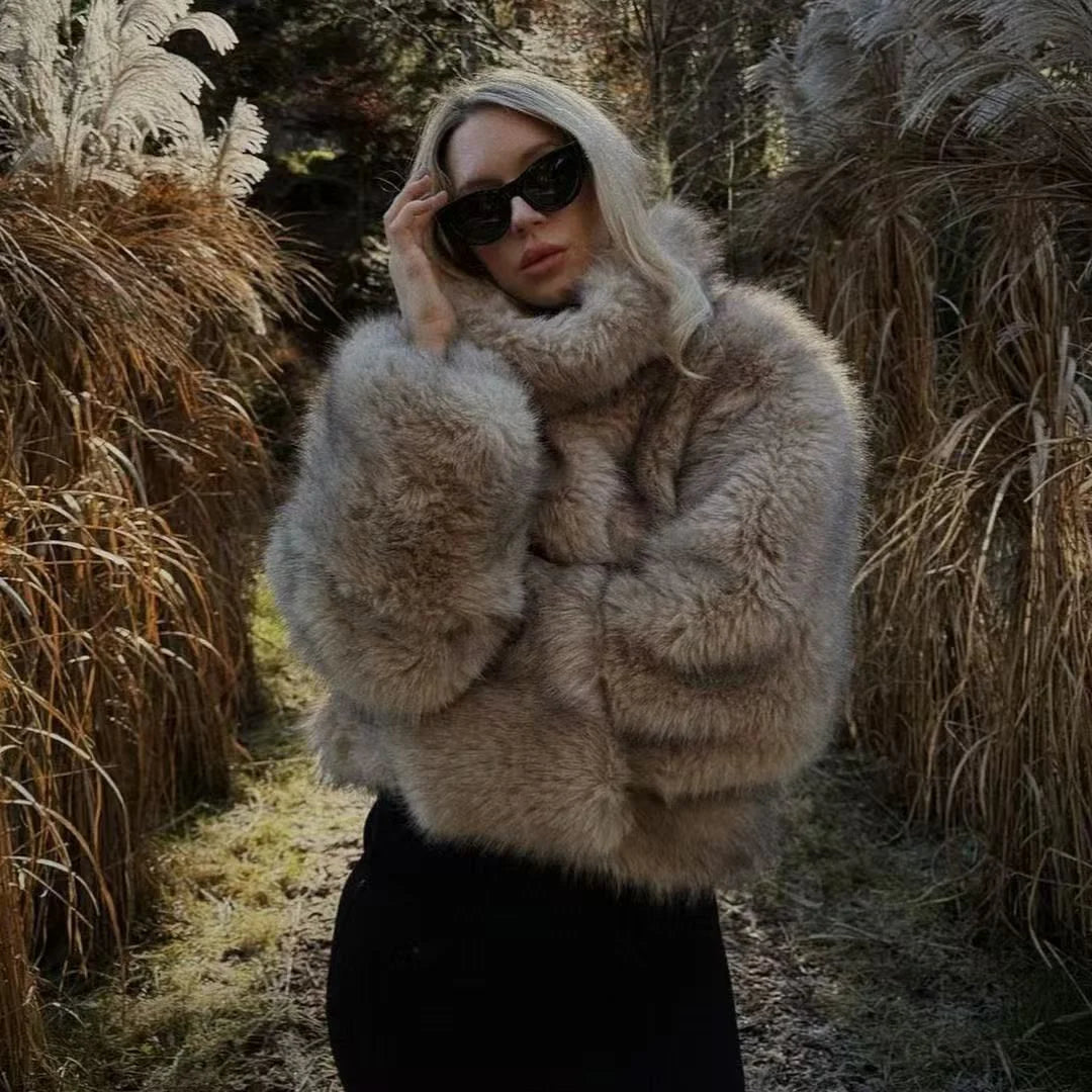 Thea Plush Faux Fur Jacket