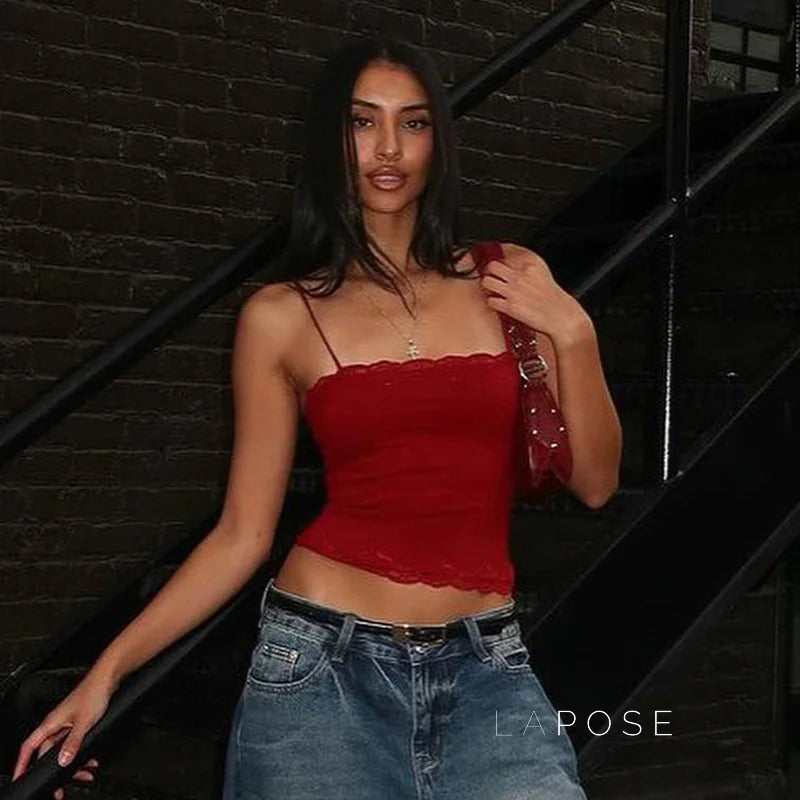 Tula Cropped Lace Cami Top