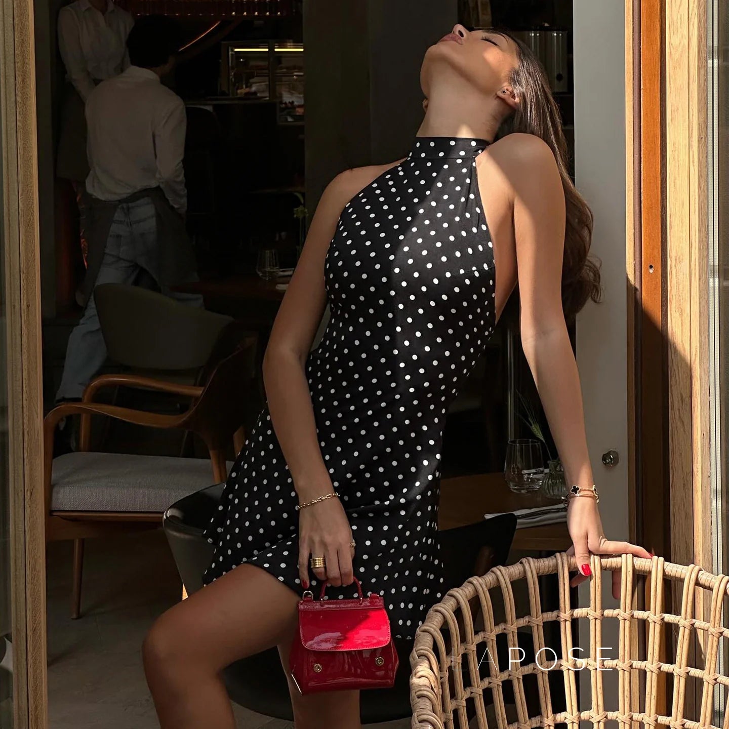Vanessa Halter Polka Dot Mini Dress
